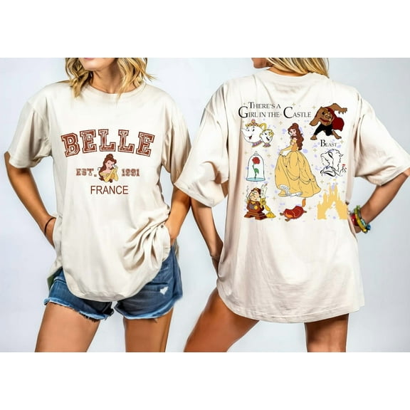Vintage Tale As Old As Time T-Shirt, Disney Princess Belle France Shirt, Beauty And The Beast Disney Shirt, Gift For Her Shirts-5Xl Shirt