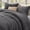 Grey-King(102"x90"), variant on Flannel Fleece Queen Comforter Set - Furry Beige Leaves Pattern Faux Bed Winter Ultra Soft Fuzzy Comfort Bedding For With 2 Pillow Cases