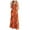 L-Orange, variant on Kcodviy Dress for Women Floral Womens Casual Dresses O Neck Ruffle Hem Womens Wrap Dress Summer Spaghetti Strap Sleeveless Short Business Dress with Pockets Dress Beach Dress
