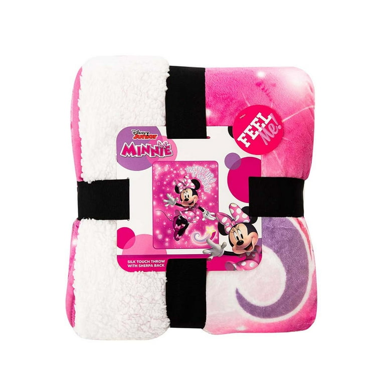 Minnie Mouse Minnie Sparkles Oversized Silk Touch Sherpa Throw Blanket 60 x 80