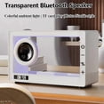 thumbnail image 5 of Portable Retro Bluetooth Speaker Clock Wireless HiFi Transparent Soundbar with RGB Light TF Card Audio Music Player B F, 5 of 5