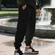 thumbnail image 1 of Pantalones largos para hombre, estilo casual, a la moda, con cordón en la cintura y múltiples bolsillos, elásticos, para sujetar los pies, de rayón., 1 of 9