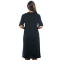 thumbnail image 3 of Just Love Short Sleeve Nightgown Sleep Dress for Women (Black - Greatful, Large), 3 of 3