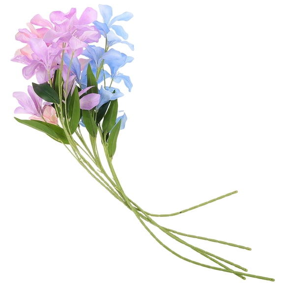 OULII 2 Blue + 2 Pink + 2 Purple Flower Bunches for Decoration Assorted Color Low Maintenance Sticks for Home Use