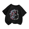 thumbnail image 3 of MEZZALL Kids Girls Cute Graphic Cartoon T-Shirts Round Neck Short Sleeve Tee Summer Casual T Shirt Tee Stylish Baby Toddler Dailywear, 3 of 5