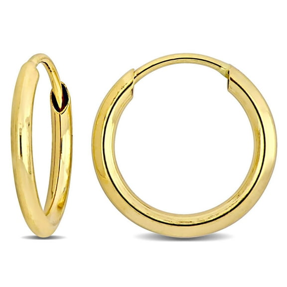 Amour 11mm Hoop Earrings in 14k Yellow Gold