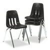 Virco 9000 Series Classroom Chair, 18" Seat Height, Chrome Frame, 4-Pack