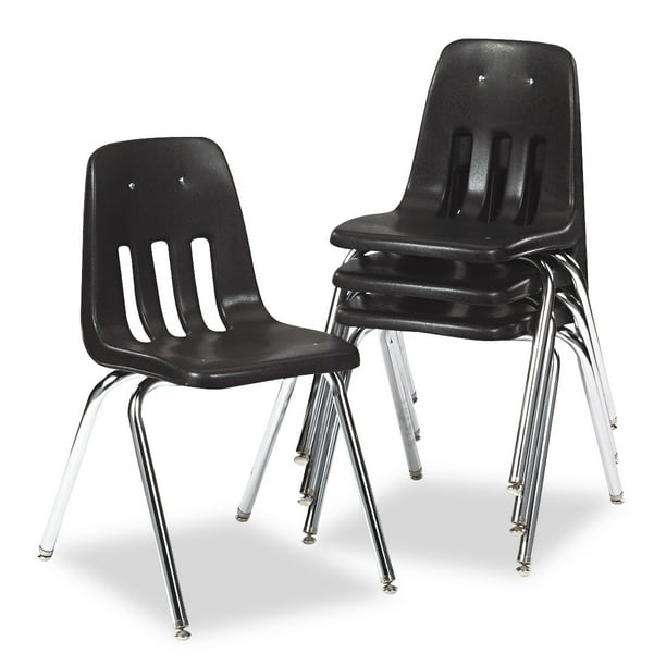 Virco 9000 Series Classroom Chair, 18" Seat Height, Chrome Frame, 4