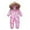 Pink, variant on REDARER Kids Insulated Snowsuit 1-Piece Winter Ski Outfit for Girls and Boys Outdoor Cold Weather Gear Pantsuit,12-24 Months