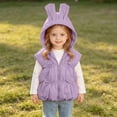 thumbnail image 5 of Mifsaly Toddler Girls Hooded Puffer Vest Cute Bowknot Sleeveless Quilted Winter Jacket Kids Lightweight Warm Outerwear Coat, 5 of 9