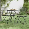 thumbnail image 1 of vidaXL 3 Piece Garden Dining Set Expanded Metal Mesh Anthracite, 1 of 5