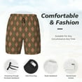 thumbnail image 5 of Lsque Mens Swim Trunks Green and Pink Squares Pattern - Bathing Suit Compression Liner - Beach Swim Shorts Swimwear - (S-3XL) - Stretch Quick Dry -Small, 5 of 9