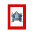thumbnail image 1 of Origa  Frog Geometric Shape Picture Display Art Red Photo Frame, 1 of 4