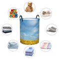 thumbnail image 6 of Fotbe Blooming Sunflower Field Laundry Basket with Handles, Waterproof Large Laundry Hamper, Wash Bag for Corner Dorm, Rolling Laundry Basket with Handles-Small, 6 of 8
