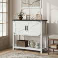 thumbnail image 2 of Huloretions Console Sofa Table With Storage,Farmhouse Entryway Table With 2-Door Cabinet,Coffee Bar Cabinet Coffee Bar Table Buffet Sideboard For Living Room, 2 of 9