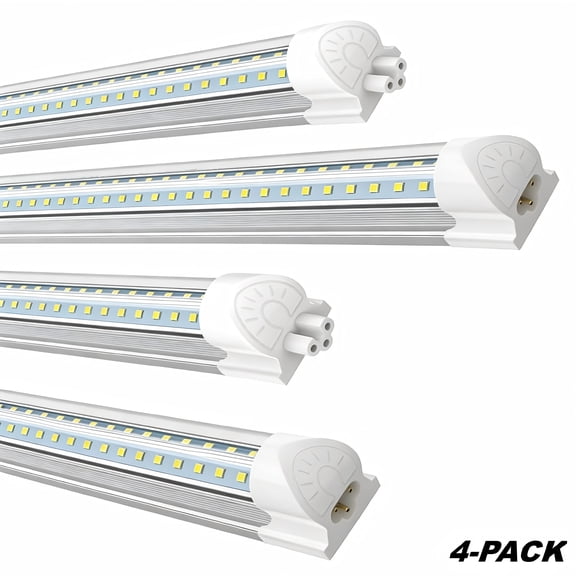CNSUNWAY T8 LED Shop Lights V-Shaped, 2FT 20W 3000LM 6000K Cool White, ETL 4-Pack