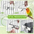 thumbnail image 5 of Wizlet Stainless Steel Bird Feeding Bowls, Small Bird Feeding Cup, Stainless Steel Parrot Food Bowl Cage with Holder, Parrot Cage Water Feeder, Pet Cage Cup Holder (D 16*6cm), 5 of 6