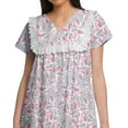 thumbnail image 3 of Moomaya Chemise de Nuit d'Allaitement à Col en V pour Femmes, Imprimée, à Manches Courtes, 3 of 5