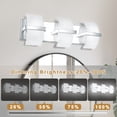 thumbnail image 3 of Uznhty Modern Bathroom Vanity Light LED Bathroom Light Fixture Over Mirror, 3000K/4000K/5000K and Dimmable, 3 Lights, Chrome, 3 of 8