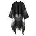 thumbnail image 1 of GDREDA Cardigan à Rayures pour Femmes, Coupe-Vent, Chaud, Mode, pour Automne Printemps Hiver, Noir, Taille Unique, 1 of 3
