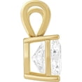thumbnail image 2 of 14K Solid Yellow Gold Lab Grown Moissanite Cushion Cut Solitaire Pendant | Double Loop Bail | 5x5 mm 0.50 CTW | Pendant Only | Fine Jewelry Luxury Gift, Birthday, Anniversary, Mothers Day, 2 of 7