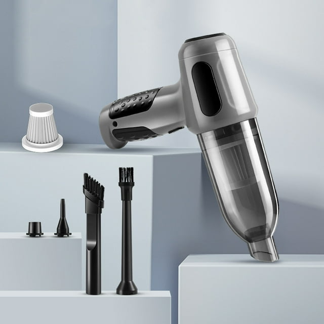 Dvkptbk Car Vacuum Cleaner, Powerful Suction Rechargeable Strong Wireless Handheld Vacuum, Long-Lasting Battery Lightweight Vacuum Cleaner Dust Collector Cleaning Supplies