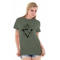 thumbnail image 5 of Triangle Dolphin Symbol Spirit Animal Men's Graphic T Shirt Tees Brisco Brands L, 5 of 6
