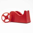 thumbnail image 5 of Dispensador de cinta de escritorio, soporte para rollo adhesivo (se adapta a núcleos de 1" y 3") con base antideslizante ponderada, color rojo, 5 of 5