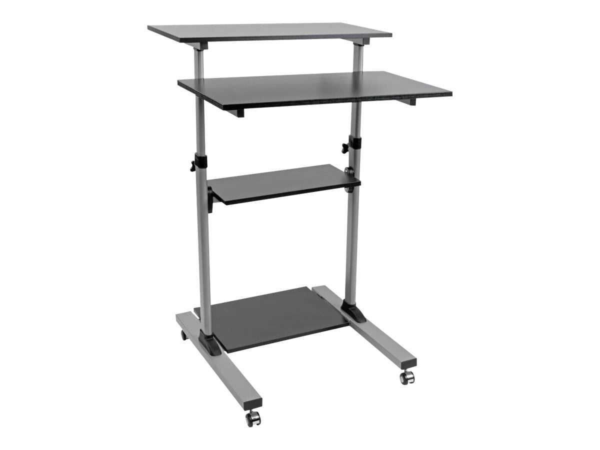 Tripp Lite Rolling Standing Desk/Workstation on Wheels, Height ... Portable Workstation On Wheels