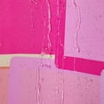 thumbnail image 5 of Colorful Pink Fabric Shower Curtain for Bathroom Aesthetic Decor, Heavy Duty Bright Abstract Geometric Modern Y2K Simple Groovy Preppy Shower Curtain Set with Hooks, 5 of 6
