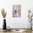 thumbnail image 2 of Elephant Stock Regal Peacock Ii Wall Art - Vertical Canvas Wall Art - Lobby Wall Decor - Animal Canvas - Pink And White Decor By Eva Watts - 8" x 12", 2 of 8