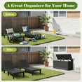 thumbnail image 5 of XPOPR Outdoor Storage Box 85 Gallon Resin Waterproof Deck Box Delivery Box with Wood Texture Large Storage Bin for Patio Cushions (Black), 5 of 9
