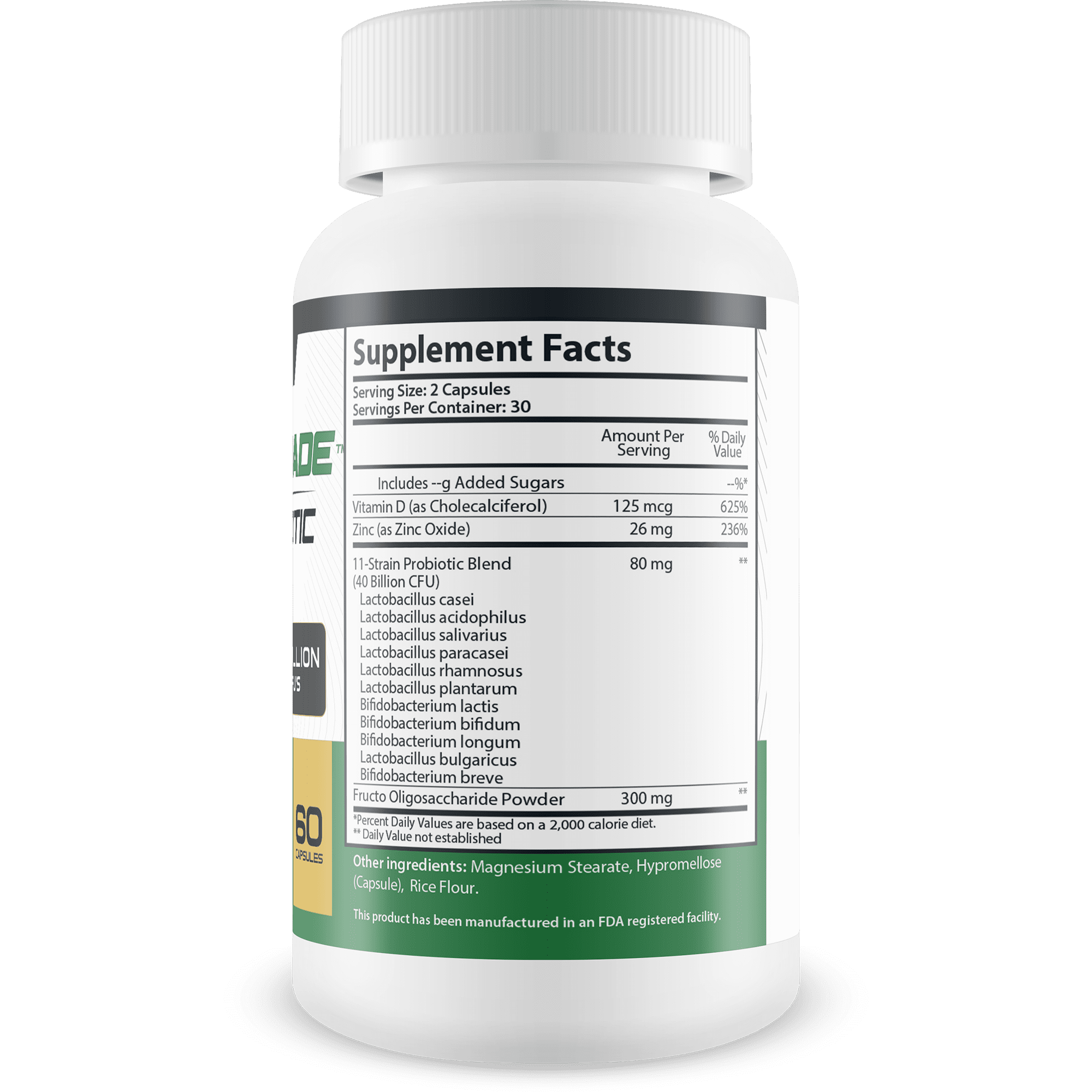 Probiotic Vigorade - Pro Vigorade Male Probiotic Capsules - Male Health Support Probiotic Formula - Gut Support - Natural Immune Support - 40 Billion CFU’S Of Premium Health Supporting Probiotics