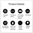 thumbnail image 2 of Riwcyla Fitness Skipping Rope Adjustable Digital LCD Counting Calorie Timer Weight Setting Jump Rope Exercise Training Gym Sports for Adults, 2 of 6