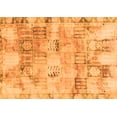 thumbnail image 1 of Ahgly Company Indoor Rectangle Abstract Orange Modern Area Rugs, 2' x 3', 1 of 4