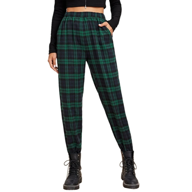 Plaid sales sweat pants