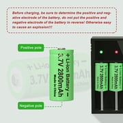 CBJJ 4PCS 3.7 Volts 16340 Lithium-ion Battery Rechargeable 2800 mAh Battery for Flashlights, US Shipping