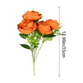 thumbnail image 3 of 12.99in Realistic Plastic Rose Bouquet with Delicate Leaves & Buds - Multi-Functional Home Office Decor, Durable Eco-Friendly Artificial Plant for Table Centerpiece, Wedding, Party Decoration, 3 of 6