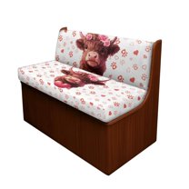 XYZCANDO Cow Heart RV Dinette Cushion Covers Dog Paw Sofa Covers Washable Camper Accessories Sofa Slip Covers for 2 Seat Cushion Couch Couch Cover 2 Cushion Sofa Camper Must Haves White