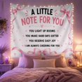 thumbnail image 2 of Affirmation Text With Pink Bows on White Background, Inspirational Minimalist for Teen Girls, Coquette Wall Art Decor Phrase, Back to School Gift, Tapestry Wall Hanging for Bedroom and Dorm, 2 of 7