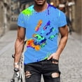 thumbnail image 1 of T-shirts Tendance pour Hommes pour l'Été Manches Courtes Col Rond Design Polyvalent Tenue Décontractée pour Toutes les Occasions, 1 of 3