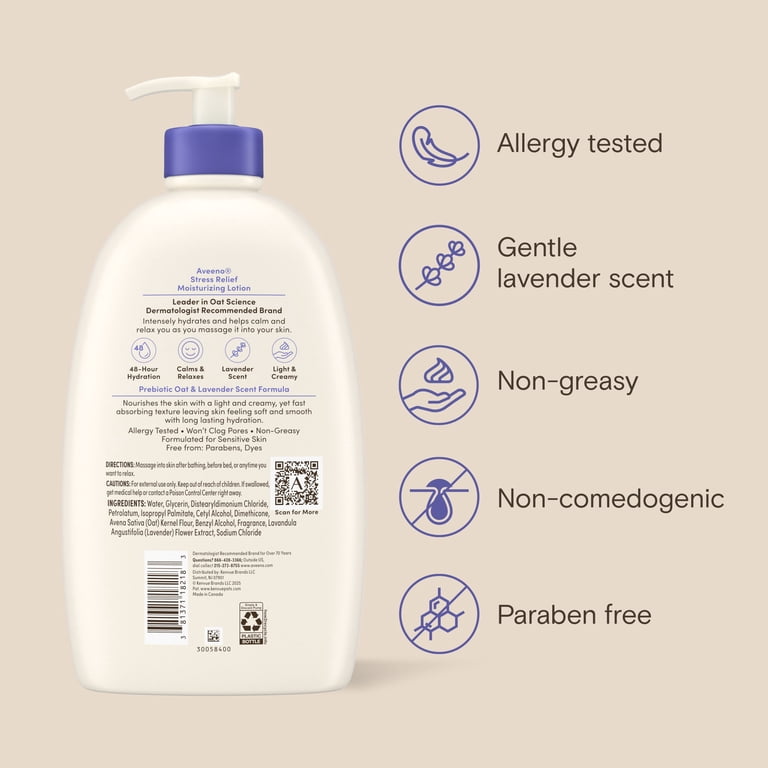 Aveeno Stress Relief Moisturizing Body Lotion with Lavender Scent