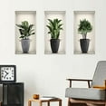 thumbnail image 6 of 3/4PCS 3D Three-Dimensional Potted Plants Wall Decals,Green Plant Wall Decal,DIY Peel and Stick Tropical Potted Wall Stickers Adhesive Wall Stickers for Living Room, Entrance Decoration Wall Sticker, 6 of 7