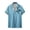 Light Blue, variant on WREESH Men's Button Down Shirts Fashion Print Short Sleeve Turndown Collar Shirts Casual Tops Light Blue