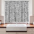 thumbnail image 2 of Ambesonne Egyptian Kitchen Curtains, Hieroglyphics Language, 55"x39", Black White, 2 of 3