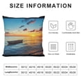 thumbnail image 5 of Fenyluxe Sunset Fashion Style Dirt-Resistant Throw Pillow Covers for Couch Sofa Bed Living Room Bedroom Home Decor Summer High-Quality 1PC 22x22in, 5 of 5