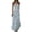 Light Blue, variant on Women's Floral Halter Neck Tiered Maxi Dress with Slight Stretch and Partially Lined Bodice for Elegant Summer Wear