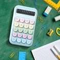 thumbnail image 4 of 8-Digit LCD Desktop Calculator - Mini Pocket-Size Basic Calculator for Home, School & Office - Round Key Design with Anti-Slip Base - Includes Battery (AAA Required), 4 of 7