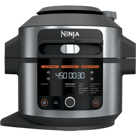 Ninja OL501 Foodi 14-in-1 Pressure Cooker Steam Fryer with SmartLid - Silver/Black