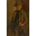 thumbnail image 2 of Ľudovít Pitthordt 11x14 Black Ornate Wood Framed Double Matted Museum Art Print Titled: Boy with an Apple (1900), 2 of 5